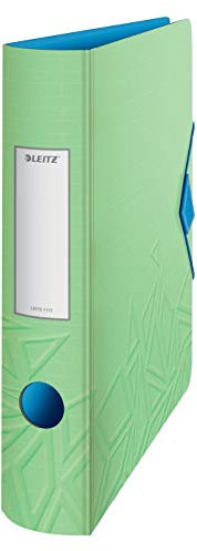 Leitz Qualitäts-Ordner 180° Active, A4, Schmal, Abgerundeter Rücken, 6,5 cm breit, Gummibandverschluss, Leichtes Polyfoam, Plastik-Ordner, Urban Chic Serie, Hellgrün, 11170050