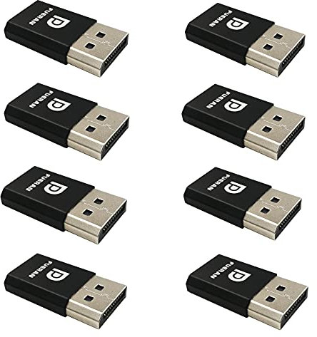 FUERAN DP – Émulateur d'affichage DisplayPort 2K (compatible sans tête 2560 x 1600 @ 30 Hz) 4K 4096 x 2160 @ 60 Hz Prise factice pour port d'affichage – Compatible DisplayPort (2K-2560 x 1600 @ 30