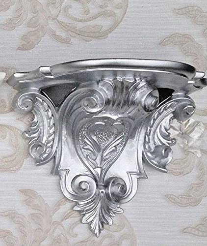 Artissimo Wandkonsole Silber Barock Antik Wandregal Kommode Spiegelablage 29cm x 25 cm Hängekonsole