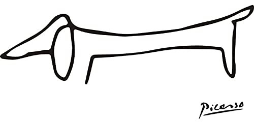 WTCYZYQ Der Dackel Hund Kunstdruck Leinwand Abstrakte Pablo Picasso Tiere Poster Minimalistische Wand Bilder Kinderzimmer Bar BüRo Wohnkultur Rahmenlos-40×50cm