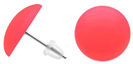 Soul-Cats Runde Ohrstecker, Durchmesser ca: 16 mm, Farbe: lachs