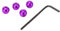 Bnineteenteam Bicycle Cable end Ball caps, Aluminum, Reusable Brake Cable end crimps for Racing Bike, 5 Colors(Purple)