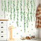 BASHOM SG2-112 Grüne Eukalyptus Weinblätter Wandtattoo Wandaufkleber Aquarell Pflanzen Aufkleber abnehmbar für Kinderzimmer Schlafzimmer Wohnzimmer Kunst Heimdekoration