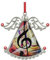 XUTAI Engel Weihnachtsbaum Ornamente Musiknote Weihnachten Ornament Glas Weihnachten Hängender Engel Glas Anhänger für Urlaubsdekoration