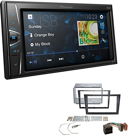Pioneer DMH-G120 2-DIN Autoradio Touchscreen Kamera-IN AUX USB passend für Opel Omega B Facelift 1999-2003 schwarz