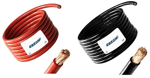 5 Meter Batteriekabel ROT H07V-K 25 mm² - KFZ Batterie Kabel - 100% OFC Kupfer - 5 m (5M) 25mm2 & 3 Meter Batteriekabel SCHWARZ H07V-K 25 mm² - KFZ Batterie Kabel - 100% OFC Kupfer - 3 m (3M) 25mm2