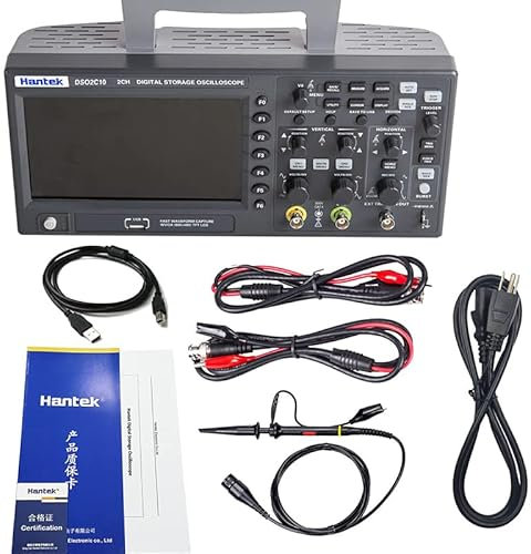 Hantek DSO2D15 DSO2C10 Oscilloscope 2 Channels 150MHZ Digital Oscilloscope 25MHz Signal Generator DSO2D10 DSO2C15 Frequency Test(DSO2D15)