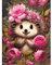 DIY 5D Diamant Painting Kinder Erwachsene,Lgel und Blumen,5D Diamant Paint Kits Kristallartiges Kreuzstichset,Tiere Diamond Painting Set für Home Wall Décor,30x40 cm