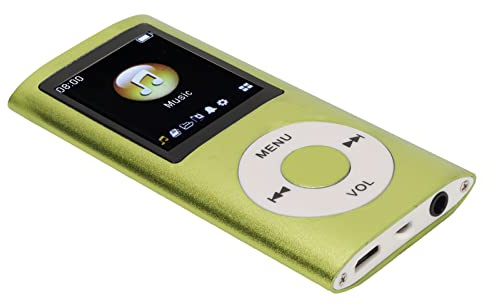 Tragbarer MP3-Player, Multifunktionaler MP3-Musikplayer mit Verlustfreiem Sound, Eingebauter 200-mAh-Akku, 8-Stunden-Nutzung mit 1,8-Zoll-LCD-Bildschirm für Unterwegs (Grün)