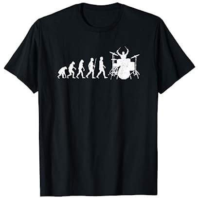 Schlagzeuger Evolution Drummer Schlagzeug Musikinstrument T-Shirt
