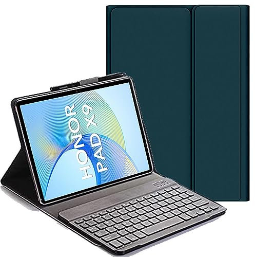 YHFZR Spanish Keyboard Case Ñ für Honor Pad X9 11,5 Zoll, Spanish Ultra Slim Keyboard Case mit magnetisch abnehmbarem drahtlosem Bluetooth für Honor Pad X9 11,5 Zoll, Grün