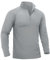 TACVASEN Half Zip Running Top Mens Long Sleeve Zip Pullover Light Grey,M