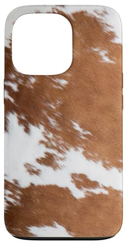 Brown Spots Cow Hide Skin Pattern Farm Animal Lover Graphic Case for iPhone 13 Pro