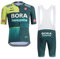 SGCIKER 2024 Herren BORAHansgrohe Radtrikot Set, Kurzarm Fahrrad bekleidung Lätzchen Kurzsets Gel Pad（3XL