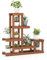 COSTWAY Pflanzenregal mit 6 Ebenen, Blumenregal Holz, Blumenständer Blumentreppe, Pflanzentreppe Holzregal Blumenbank, Pflanzenständer für Balkon, Garten, Terrasse (90x25x91,5cm)