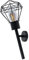 GLOBO Außenleuchte Wandleuchte IP44 Gartenlampe Fackel schwarz Vintage Wandlampe, Diamant Gitteroptik, Edelstahl Metall, E27 Fassung, HxBxÜ 28,5x22,5x28,5 cm