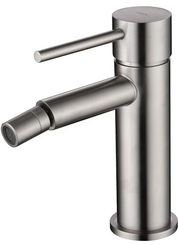 MICE - Rubinetto monocomando per bidet realizzato in acciaio ad alta resistenza - Rubinetto igienico WC - Rubinetteria bagno - serie Moscu BDK034-2