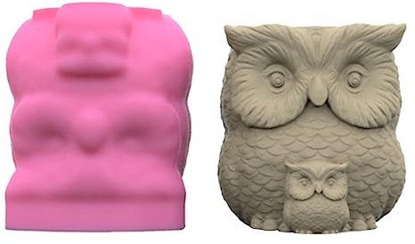 Maxtonser Mini-Silikonform für Mutter und Sohn, Katze, Eule, Aufbewahrungsbox, Form für die Herstellung von Sukkulenten, Blumentopf, Kerzenhalter, Kunstharzmuster