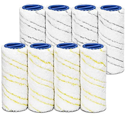 CobydA 8 Piece Replacement Parts Roller Set。 Compatible For Karcher。 FC7 FC5 FC3 FC3D EWM2 Electric Hard Floor Cleaner, Replacement Rollers