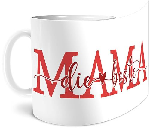 OWLBOOK® Geschenke für Mama Tasse | Muttertagsgeschenk Geschenke für Frauen | Geburtstagsgeschenk für Mamma| Muttertagsgeschenke zum Muttertag | Die beste Mama rot | Keramik 300 ml