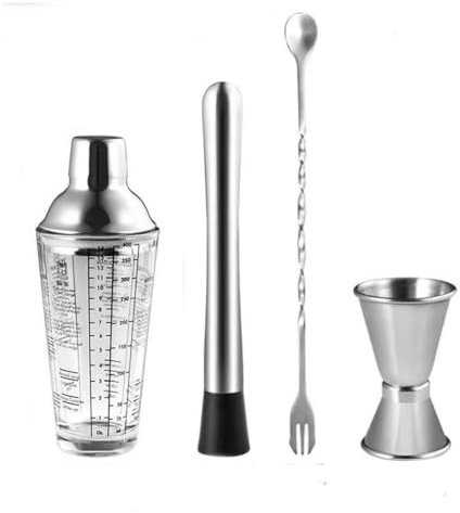 Ensemble de Cocktail Shaker, Ensemble de Shaker en Verre, Ensemble de Shaker, Gadgets de Bar, Ensemble de Cocktail, Ensemble de Trois pièces pour Barman Ensembles d'accessoires de Bar