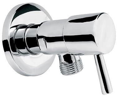 Eckventil 1/2 Zoll x 1/2 Zoll - Eckventil rund für Anschluss Wasserhahn Bad und Küche - Kugelhahn komplett aus Metall