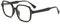 Lairesen Vintage Oversized Blue Light Blocking Glasses - quadratischer Rahmen, phototrope Gläser, große klare Gläser (schwarz, x)