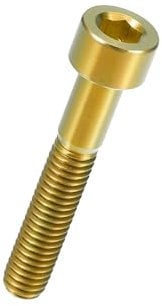Motoforti Gold Tone M6x35 Bike Stem Bolt Bike Headset Stem Bolt Titanium Alloy Long-lasting