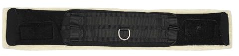 Imperial Riding Dressurgurt IRHComfort, Sattelgurt mit Memory Foam und abnehmbarem Kunstfell, Schwarz, 75cm