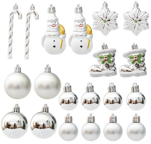 HEIBTENY 20/29 Stück Weihnachtskugel Hausgartendekoration Hängedekoration Kleine Tiere Spielzeug für Weihnachtsbaumdekoration, Hochzeitszeremonie, Brautparty(B)