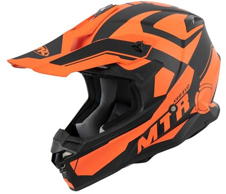 MTR X6B Evo Motocross Helm, ECE 22.06 Geprüfter Motorradhelm, Crosshelm ohne Visier, Cross Helm Motorrad mit Belüftung & Entlüftung, Downhill Helm Geeignet als Fullface Helm MTB, L