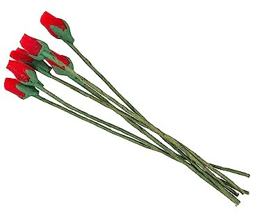 Cabilock Realistische Mini-rosenknospen 6 Stück Miniaturknospen Für Die Inneneinrichtung Feine Handwerkskunst Leicht Und Tragbar Ideales Für Damen