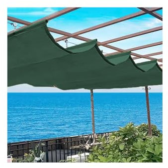 Toldo de repuesto para pérgola para pérgola telescópica extensible, red solar en forma de U, con corredera de 2,5 m