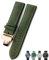 BCMCBV Uhrenarmband aus Leder, 20 mm, 21 mm, 22 mm, für Rolex für Omega Seamaster 300, Hamilton, Seiko, IWC, Tissot-Armband, Schwarz / Braun, 22 mm, Achat
