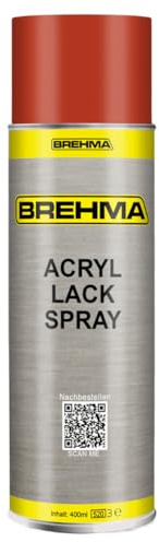 BREHMA Acryl Lackspray Ral 2002 Blutorange matt Lack Farbe Sprühfarbe 400ml