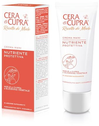 Cera di Cupra, Nährende Schutzhandcreme, tägliche Pflege für die Hände, nährt und hydratisiert die Haut für Geschmeidigkeit und Komfort, Made in Italy, Dermatologisch Getestet, 75 ml