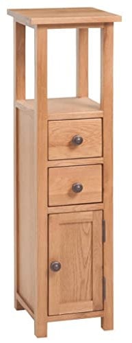 vidaXL Eckschrank Massiv Eiche 26x26x94 cm Braun