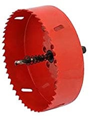 Lochsäge 145mm, Lochkreissäge für Gipskarton, Holz, Sperrholz, PVC, Kunststoff, Trockenbau Lochfräse Lochschneider für Hohlwanddosen/Steckdosen/LED-Leuchten