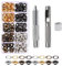 Oeillets Œillets Kit, 100 Ensembles Œillets 10 Mm Œillets, Kit de Réparation Bâche, avec 3 Pcs Grommet Outils à Oeillet Œillets Kit pour Bâche, Tissu, Rideaux Fabrication (4 Couleurs) - Style B