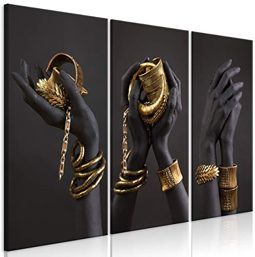 decomonkey Bilder Hände schwarz 135x90 cm 3 Teilig Wandbild Groß Leinwandbild XXL Deko Wohnzimmer Schlafzimmer Büro Wanddeko Leinwand Pictures For Wall Poster Wall Painting Modern
