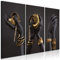 decomonkey Bilder Hände schwarz 135x90 cm 3 Teilig Wandbild Groß Leinwandbild XXL Deko Wohnzimmer Schlafzimmer Büro Wanddeko Leinwand Pictures For Wall Poster Wall Painting Modern