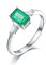 Bishilin Eheringe Weißgold 750, 0.84ct Smaragd Solitär Damen Hochzeitsring Ring Diamant Echt Gr.65 (20.7)