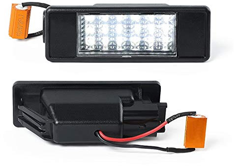 2pcs LED Auto Kennzeichenbeleuchtung für Mercedes für Sprinter W906 VITO W639 VIANO W639 Kennzeichenbeleuchtung Rücklicht (Schwarz)