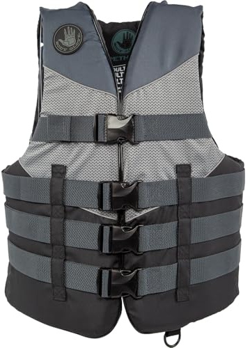 Body Glove Adult PFD Life Vest. Durable Polymer Shell, Lightweight PE Foam, Oversized Armholes, 4 Heavy-Duty Adjustable Belts
