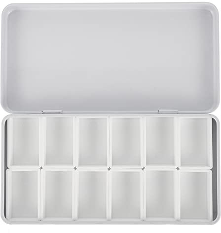 EXCEART Malen Leere Aquarell Zinn Aquarell Aquarell Zinn Box Metall Farbe Fall mit Deckel Leere Aquarell Pfannen 12 Slots für Reise Malerei Künstler Zubeh?r Ölfarben Mischpalette