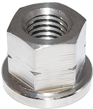 Sechskantmuttern M16 6 Stück DIN 6331 Edelstahl Muttern 1,5 d hoch, mit Bund A2 Edelstahl V2A