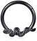 AROWRO Schlange Nasenringe Septum Clicker Nase Hoop Ring 316L Chirurgenstahl Knorpel Daith Helix Ohrringe Hoop Daith Piercing Schmuck 16G 8mm Schwarz