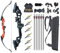 Monleap Archery 51 Takedown Recurve Bogen und Pfeile Set für Erwachsene Rechtshänder Langbogen Kit Metall Riser für Anfänger Schießübungen (rot 30lb)