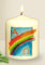 Kopschitz Kerzen Osterkerze Regenbogen, 60 x 50 mm, Rußfrei, Tropffrei