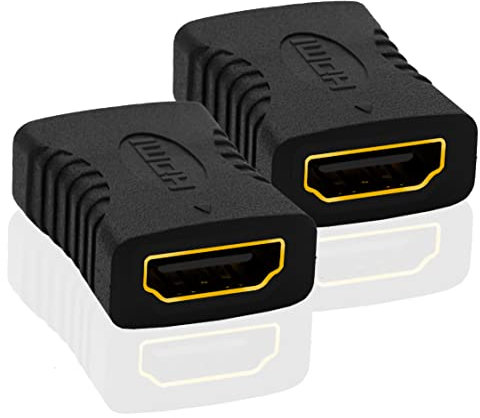 BIGtec Adaptador HDMI Hembra a Hembra, 2 Unidades, Alargador 4K Ultra HD UHD 3D Full HD 1080p HDR ARC 4K @60Hz de Alta Velocidad Con Ethernet